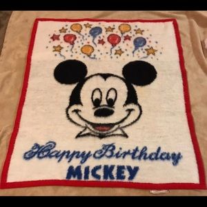 Vintage Mickey Mouse Baby Blanket